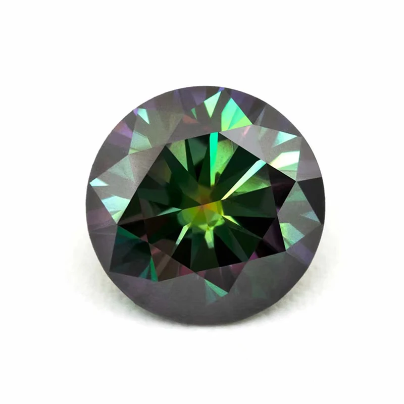 0,5-6ct Пъстър Зелен Цвят VVS1 Кръгла Кройката Муассанит Свободни Камъни 8 Сърце 8 Стрела Gra Муассанит Diamond Тестер скъпоценни Камъни
