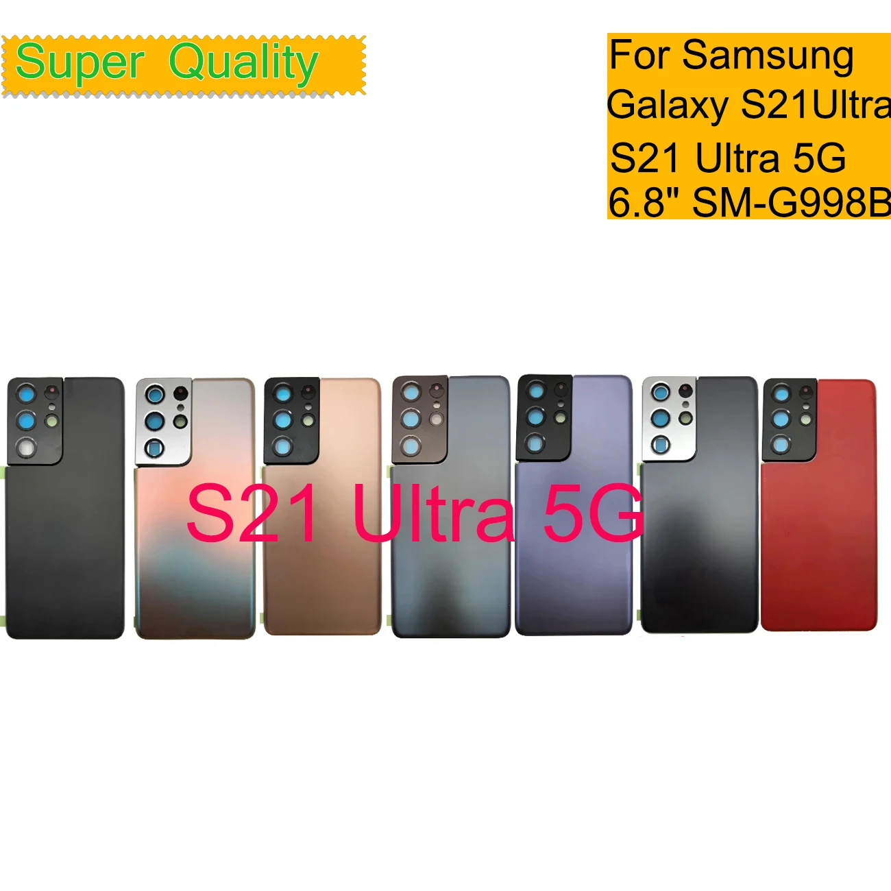 10 бр./лот За Samsung Galaxy S21 Ultra 5G Корпус Делото Делото на Отделението за батерията S21 Ултра Корпус на Шаси С Обектива на Камерата