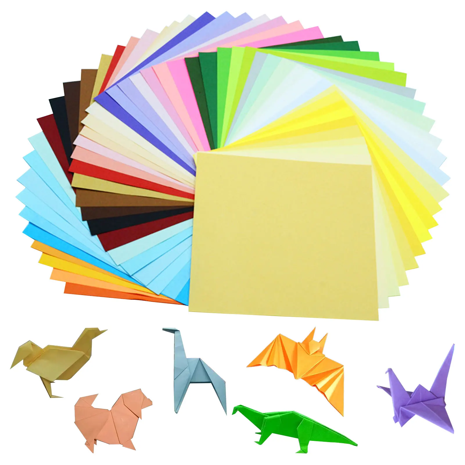 100 листа 6 инча модул за Обучение Кран DIY 50 Цвята За Деца Многофункционални Развиване на Художествени Занаяти Квадратна Двустранен Хартия Оригами