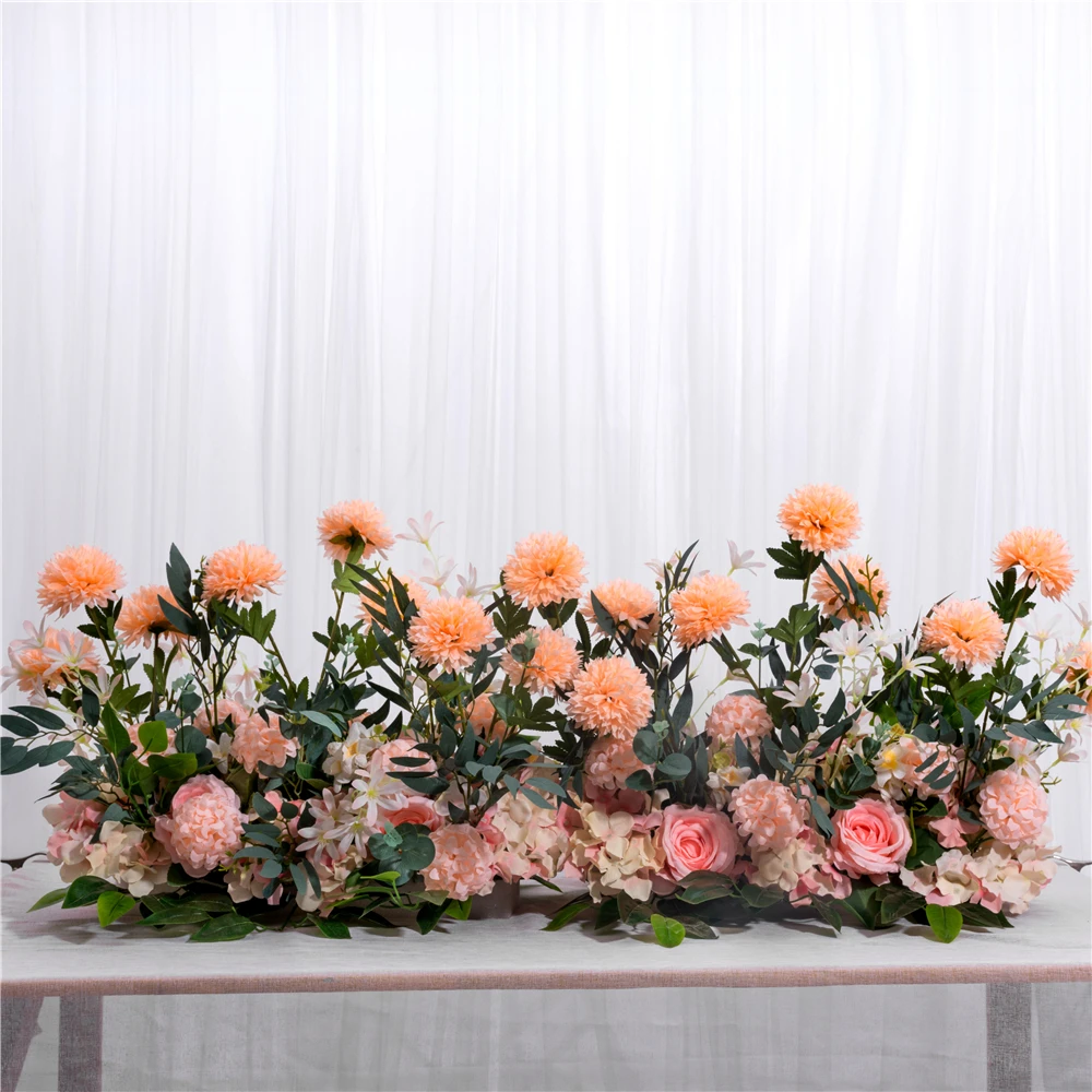 100 см. изкуствени цветя, стенни венец маса централно декорация на сватбена арка декор вечерни композиция T етап Пътят Полето за цветя