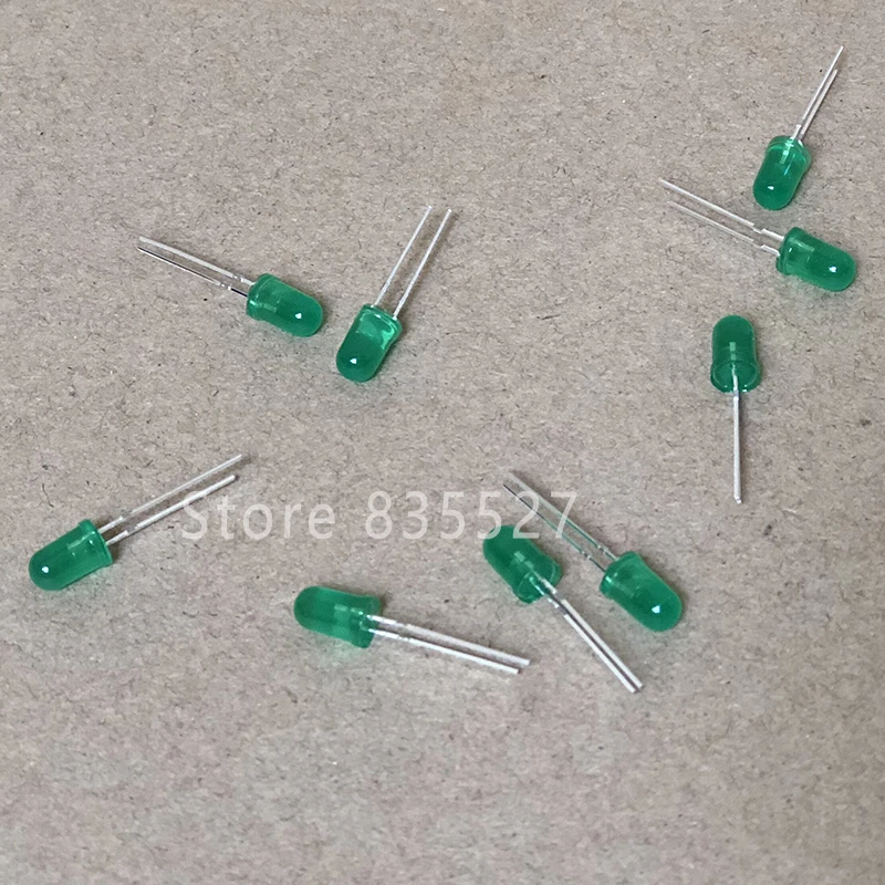 1000 бр./лот F5 5 мм Кръгъл led в цвят на потапяне Зелен Обрат Изумрудено-Зелен led светоизлучающий диод За 