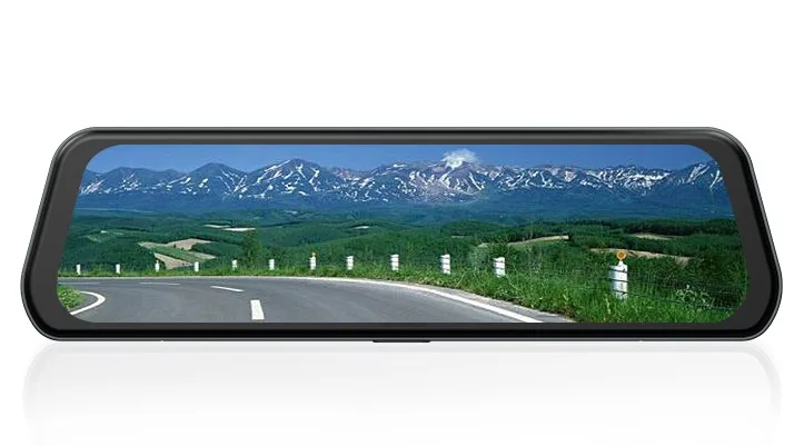 1080P HD Автомобилно Огледало за Обратно виждане Поточна Медия Автомобилен Видеорекордер 9,35 инча с Две Лещи dash cam