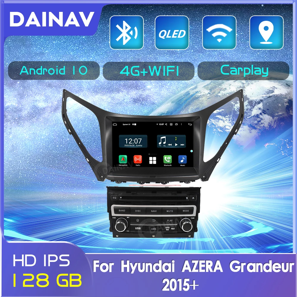 128 GB 2 Din Android Автомобилен Радиоприемник За Hyundai Grandeur HG AZERA 2015 + Кола Стерео Авторадио Авто Аудио Плейър GPS Навигация