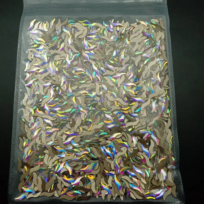 1440 бр./опаковане. Дизайн на ноктите, Планински кристал, Плосък S-образна 2*9 мм Стъклен Камък Crystal Блестящ 3D Модерен Декор за нокти DIY Аксесоари За Украса