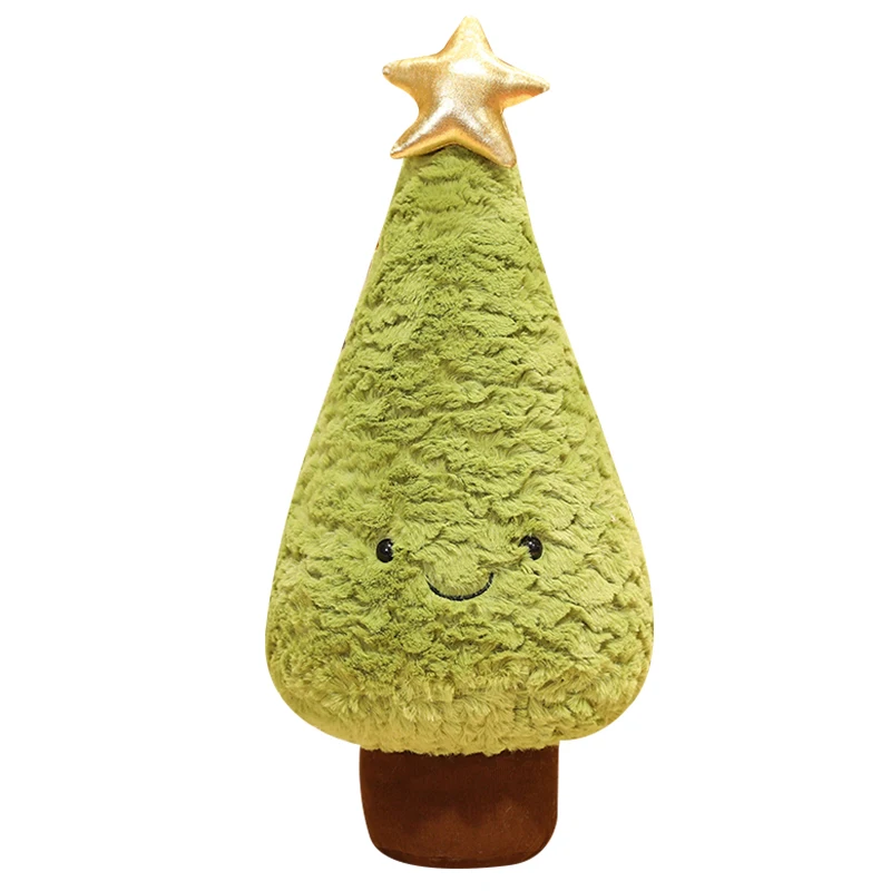 1бр 29-65 см Моделиране Коледно Дърво Плюшени Играчки, Красиви Вечнозелени Плюшени Възглавнички Кукли, които Желаят Дървета, Пълнени за Коледа Обличам
