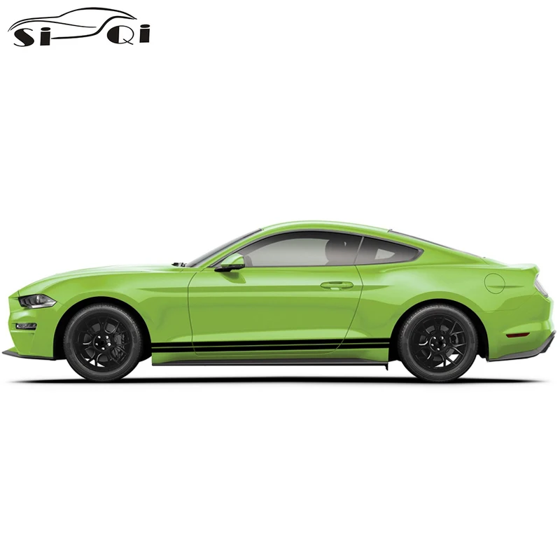 2 бр. Автомобилна Врата, Странични Ленти, Пола, Стикер, Стикер За Ford Mustang 2015 Г.-Сега GT V8, Винил, Аксесоари от въглеродни влакна