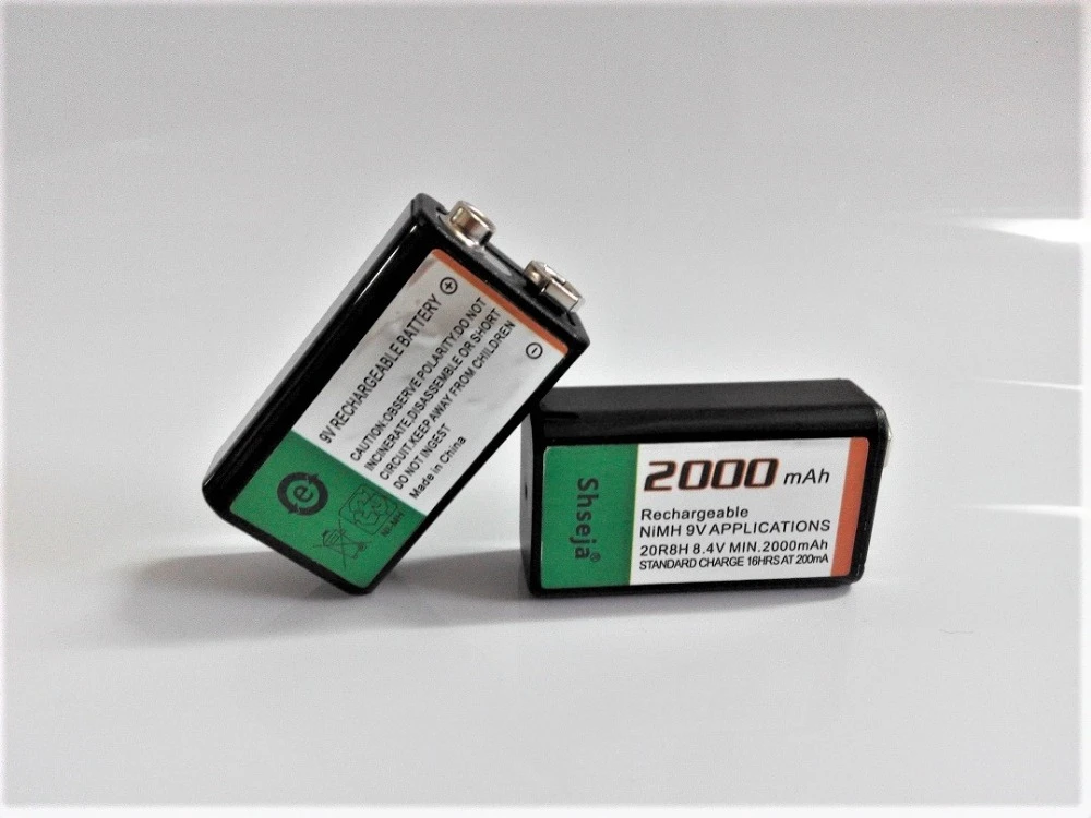 2 бр./лот SHSEJA Мощен капацитет 2000 mah 9 В акумулаторна батерия 9 NiMH батерия за детектор за измерване на батерията