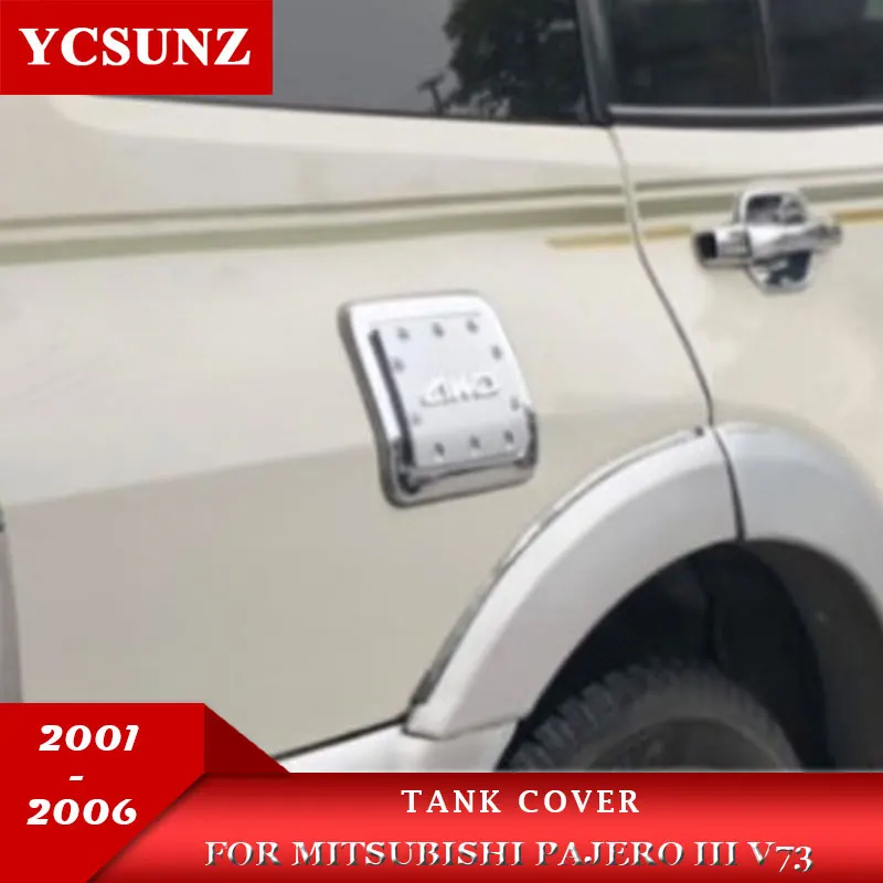 2001-2006 хром ABS резервоар за гориво газ шапки на кутията отвън За Mitsubishi Pajero III Платно Топ V73 2001 2002 2003 2004 2005 2006