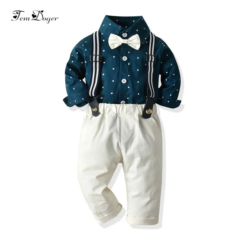 2019 най-Новият Комплект детски дрехи, есенен костюм за малки Момчета, комплект от 100% памук, детски Ризи с дълги Ръкави и Звездите + панталони, Дънки