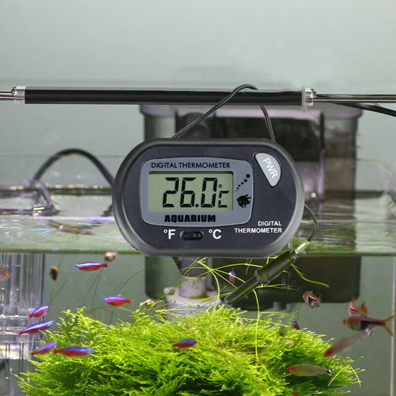 2021 LCD дигитален термометър за аквариум, аквариум, температурен детектор, водоустойчив, snap, за домашни животни, инструменти, водни