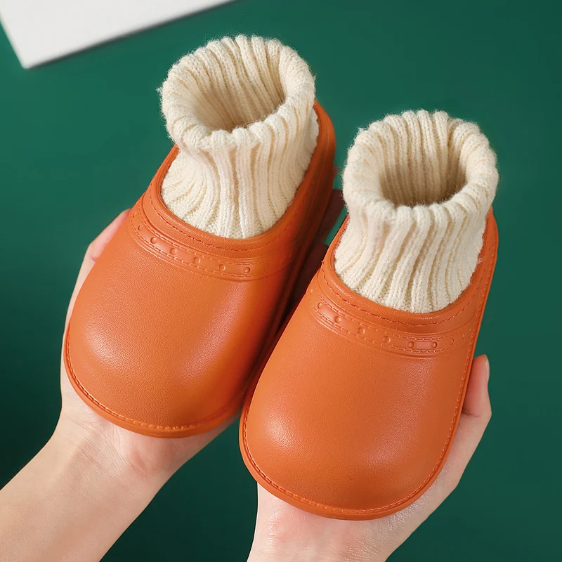 2021 г., Нови детски модни зимни обувки за момичета, Удобен памучен обувки на платформа за момчета, зимна Мека детска пешеходната обувки, Боттес