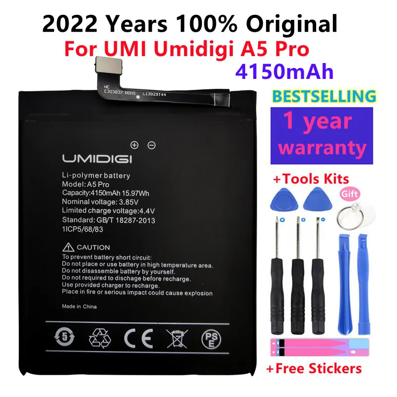 2022 Година 100% Оригинални на най-Високо Качество 4150 ма Сменяеми батерии За UMI Umidigi A5 Pro A5Pro Батерия за Мобилен Телефон Bateria