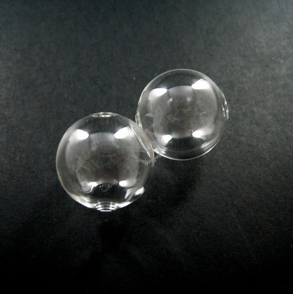 25 мм, кръгли стъклени мъниста, бутилки с 2 мм отворена уста прозрачен САМ стъклена висулка чар обеци изводи за доставка 3070052