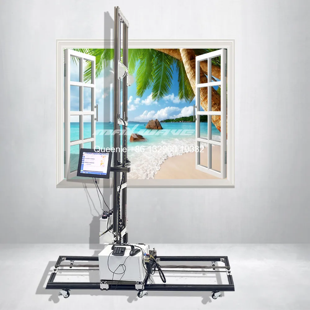 2880 точки / инч В / Външна, 3D Стенопис Автоматична Печатна Вертикална Стенни Печатна Машина