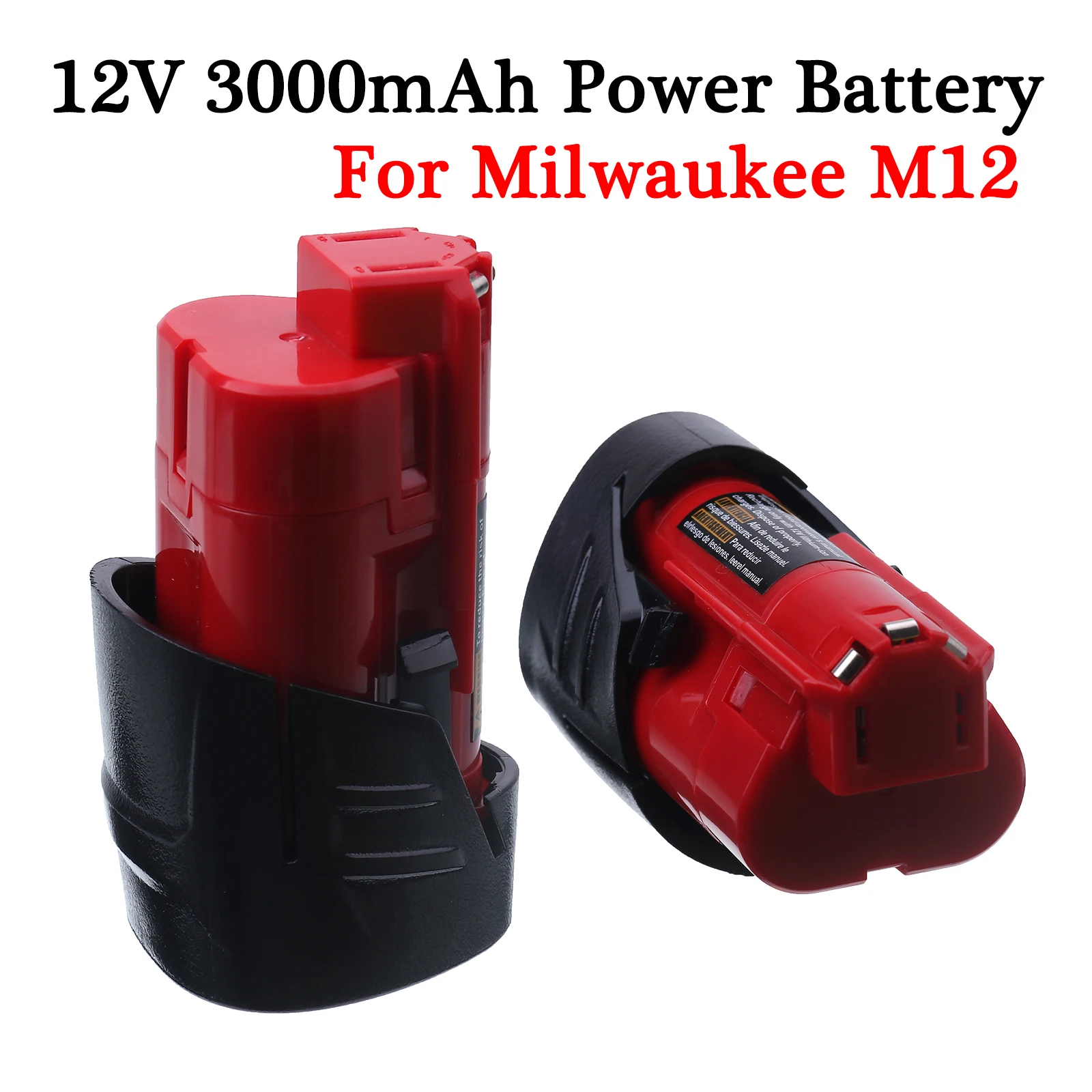 3.0 Ah 12 v електрически инструменти с Литиево-йонна Батерия за Milwaukee M12 C12 XC 48-11-2440 48-11-2402 48-11-2411 48-11-2401 Взаимозаменяеми Батерия