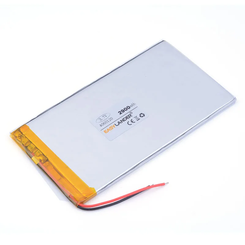 3,7 В литиево-полимерна батерия 4060120 таблет батерия 2900 mah мобилна мощност за mp3 MP4, MP5 Говорител Електронна книга таблет играчка