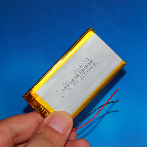 3,7 На литиева полимерна батерия навигация записващо устройство 604070, универсален кабел за зареждане жило, 2200 mah, Акумулаторна Литиево-йонна Батерия