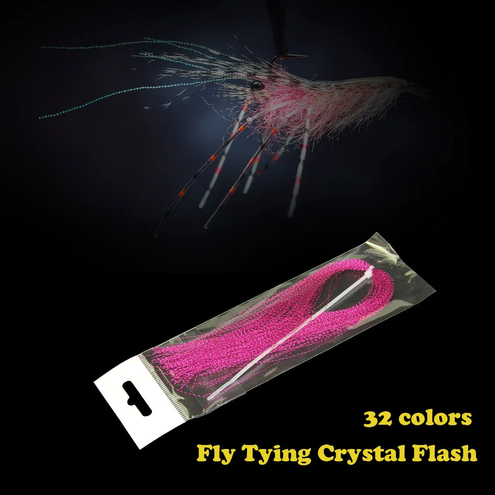31 чанта За Връзване на Мухи Материал Crystal Flash Холограма Риболовна Стръв Обвързването на Изготвяне на 31 Цветове 150 бр/пакет Безплатна доставка