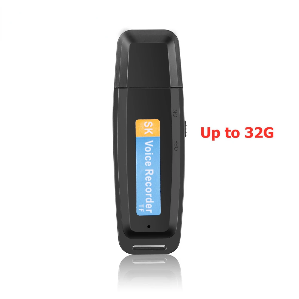 32G Мини Диктофон Диктофон USB Pen U-Диск Професионален Флаш Памет Цифров Аудиомагнитофон Micro SD TF Карта