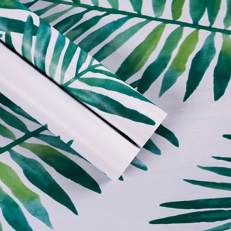 3D Тропически Листа от Тапети Винил, Самозалепващо на Мур за Контакт Хартия Модерен Начало Декор за Стени Детска Дневна Спалня
