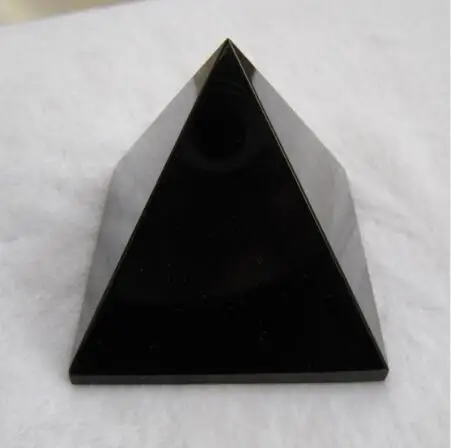400 г натурален. обсидиан кристални пирамида точка изцеление Безплатна доставка