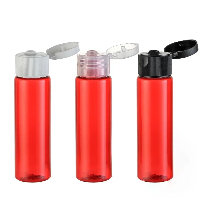 48шт 30 мл празни пластмасови пътни бутилки за шампоан с панти капак, за многократна употреба пътни бутилки, опаковки на шампоан от PET