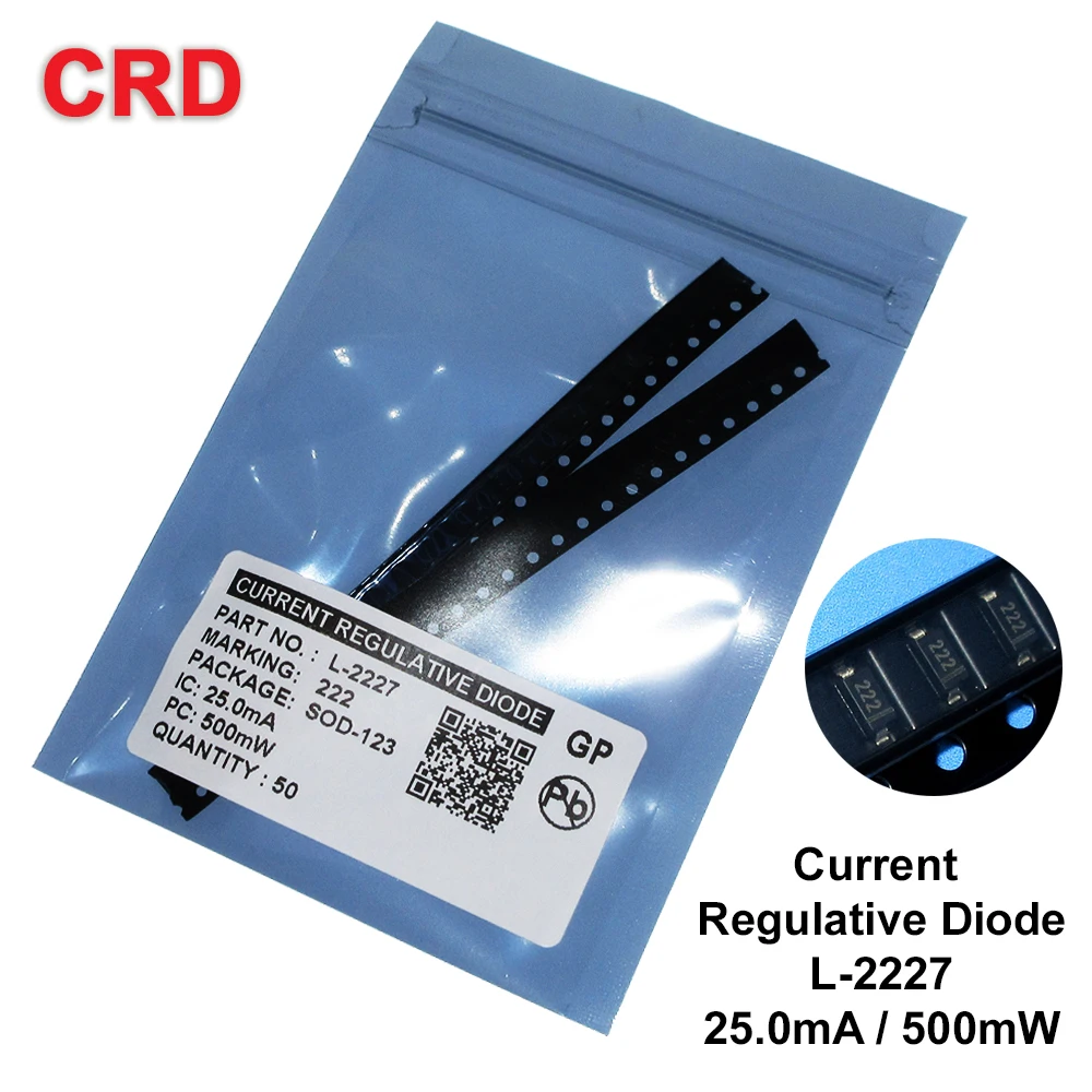 50 бр./лот Комплект диоди CRD L-2227 25mA SMD SOD-123 ТОКОВИ РЕГУЛАТОРИ ДИОДИ Нова Безплатна доставка могат да се използват в лампи LDE