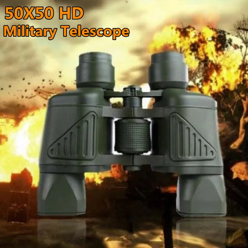 50X50 HD Портативен Професионален Бинокъл Армейски Военни Телескопа за Нощно Виждане с Ниска Осветление с Координатите на Разузнаването