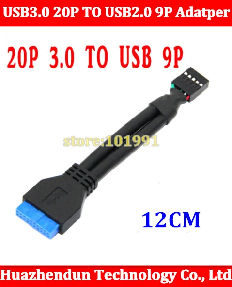 50шт USB3.0 20P жена ДО USB2.0 9P мъжки превърне 9P USB2 USB3.0 в USB2.0 преобразуване на кабелен адаптер