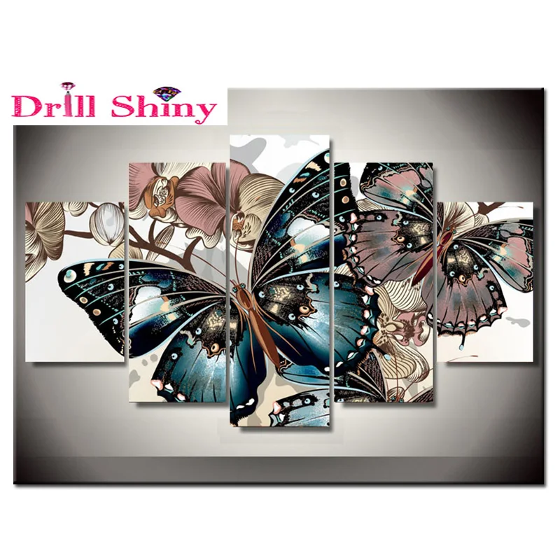 5d сам Диамантена цветна бродерия на пеперуда диамантена живопис кръст Бод пълна тренировка Планински кристал, мозайка Мулти-картина