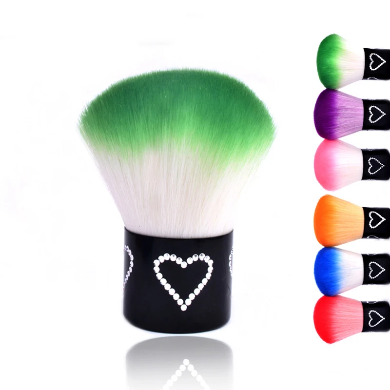 6 Различни Цвята Кръгла Малък Пискюл За Нокти, Гел-Боя За Почистване На Прах Четка За Грим Маникюр На Ноктите Инструмент
