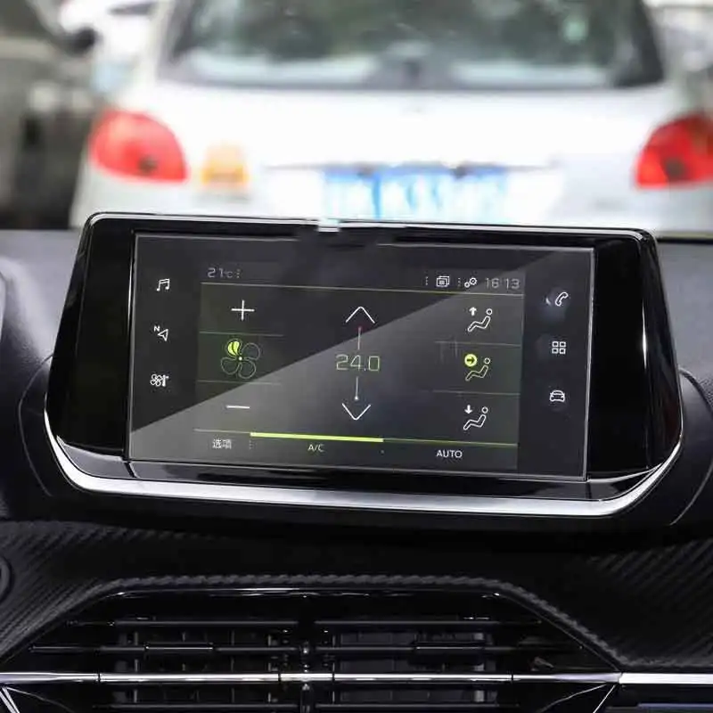 7 инча 10 инча GPS Навигация Екран Фолио, Стъклен Екран Управление на Фолио За Peugeot 2008 2019 2020 Автомобилни Аксесоари