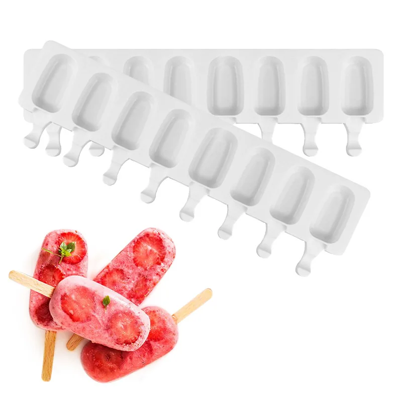8 дори сладолед силиконова форма на Кухненски Прибори САМ творчески пудинг шоколад popsicle тава за лед форма За Печене инструменти
