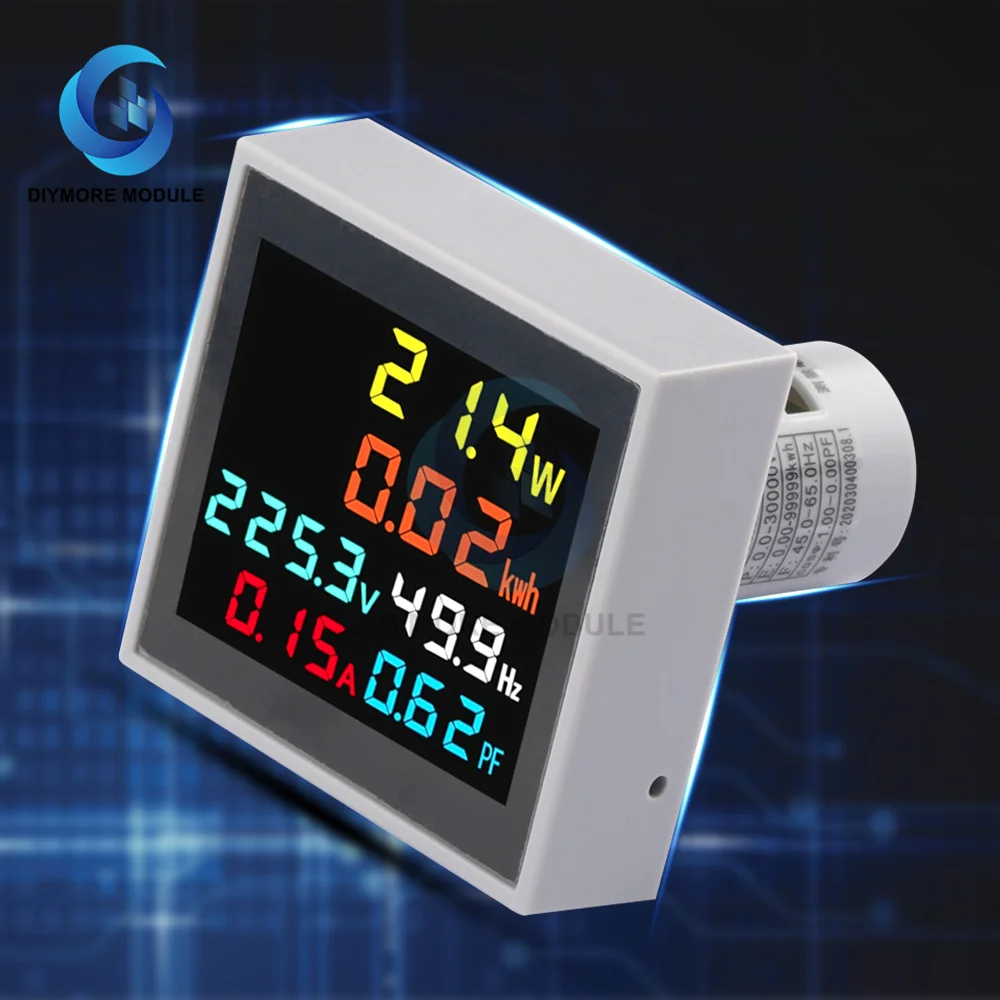 AC 50-300 В 100A LCD дигитален Дисплей Напрежение Ток фактор на Мощността Активен кВтч М Честота на електрическа Енергия От 110 В На 220 В