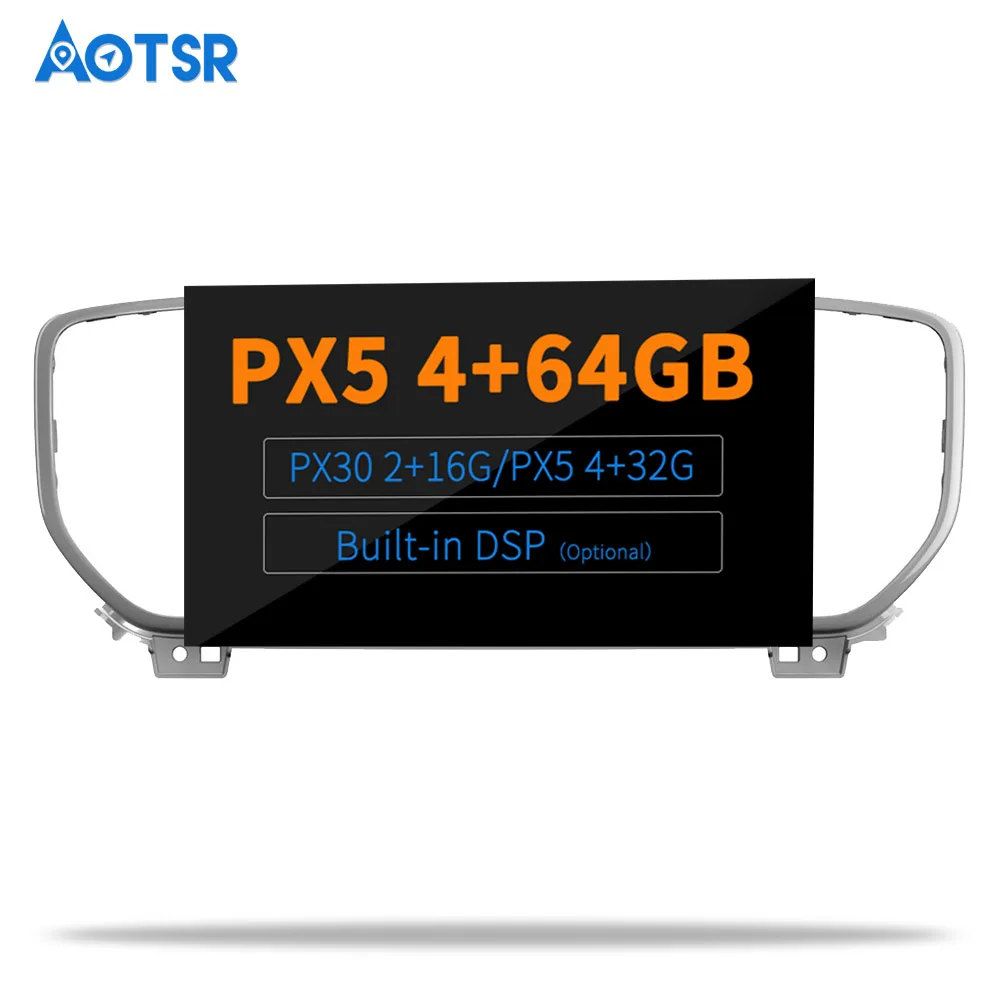 AOTSR Android 9,0/10,0 DSP Радио За Kia Sportage Стерео 2015 2016 Автомобилен GPS Навигация 2 Din Bluetooth Плейър Главното Устройство