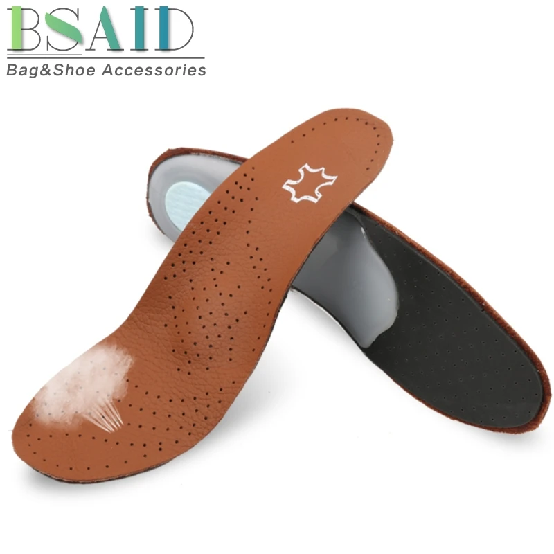 BSAID, Ортопедични Стелки За Обувки, унисекс, Стелки За Поддръжка на Свода на Стъпалото От Естествена Кожа, Професионална Стелка цялата Дължина За Мъже И Жени
