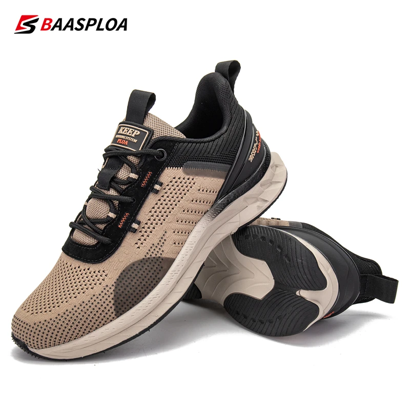 Baasploa/ Ежедневни обувки, Новост 2023 г., мъжки нескользящие и износоустойчивост маратонки за бягане, трикотажни удобни маратонки за ходене