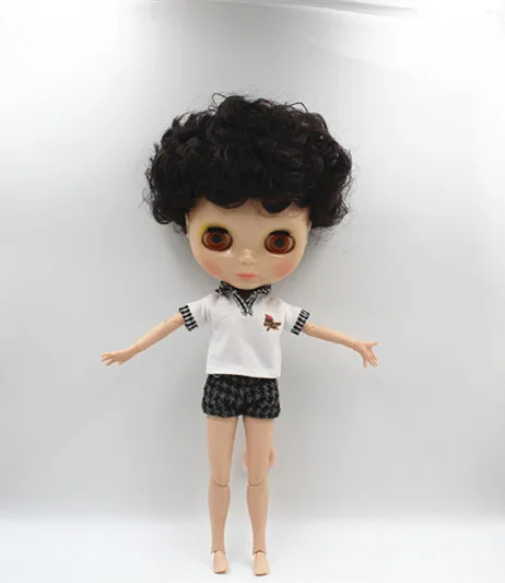 Blygirl Blyth кукла Черна коса къса коса гола кукла 30 см съвместно тялото на 19 съвместно САМ кукла може да промени грим подарък играчка