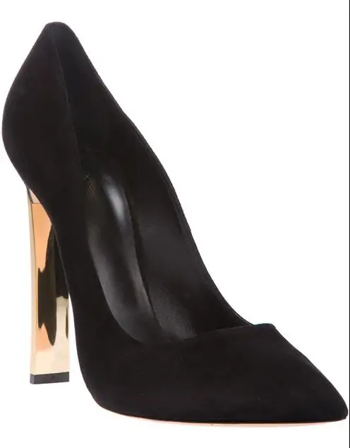 Carpaton/ 2018 г. Лаконичен нови Дамски обувки на много висок ток 10 cm от естествена кожа с остри пръсти на дебелите обувки ежедневни обувки черен и червен цвят