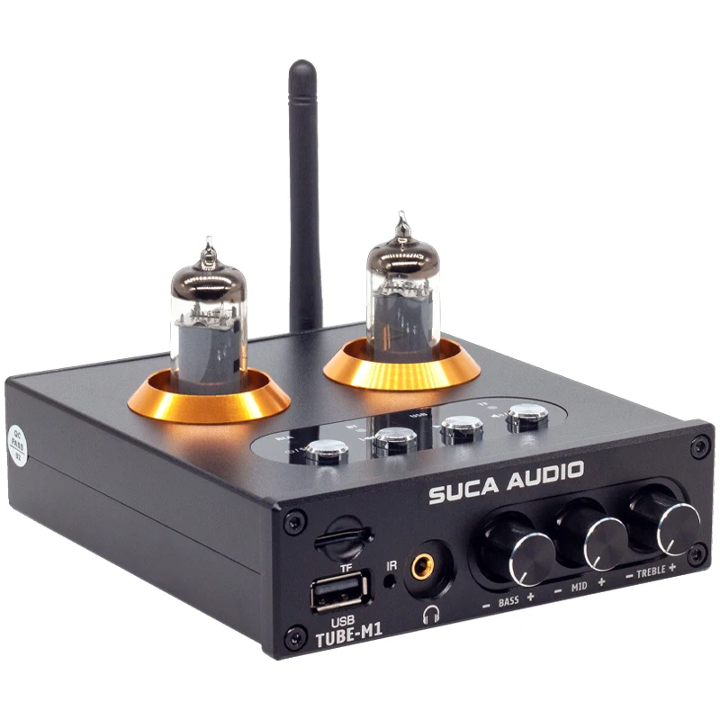 DC12V Bluetooth 5,0 6K4/GE5654 Вакуум Клиенти Предусилвател USB TF Възпроизвеждане на Музика Hi-FI Домашен Дистанционно Управление на Аудио Усилвател За Слушалки