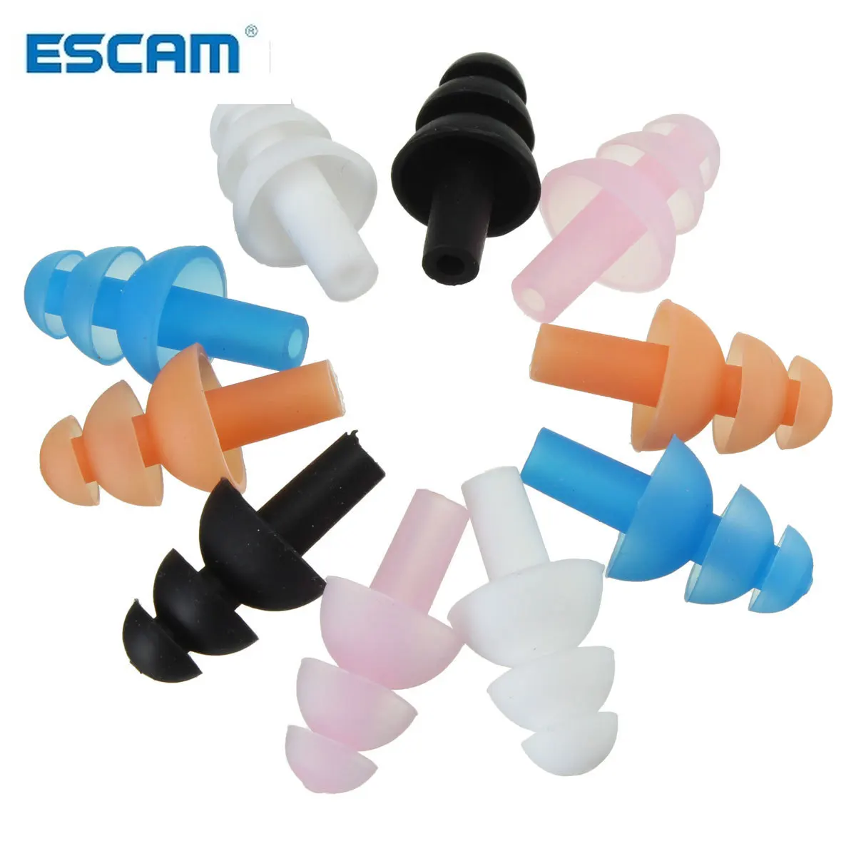 ESCAM 1 Чифт Силиконови Непромокаеми Берушей За Плуване тапи за уши Защита на Ушите, намаляване на шума, Защитни Слушалки
