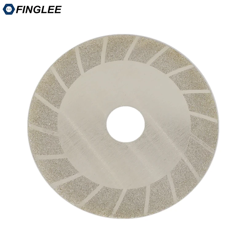 FINGLEE 1бр 4-инчов Титан Гальванический Diamond пильный диск с волнообразным покритие, Шлайфане кръг, вътрешен 20 мм