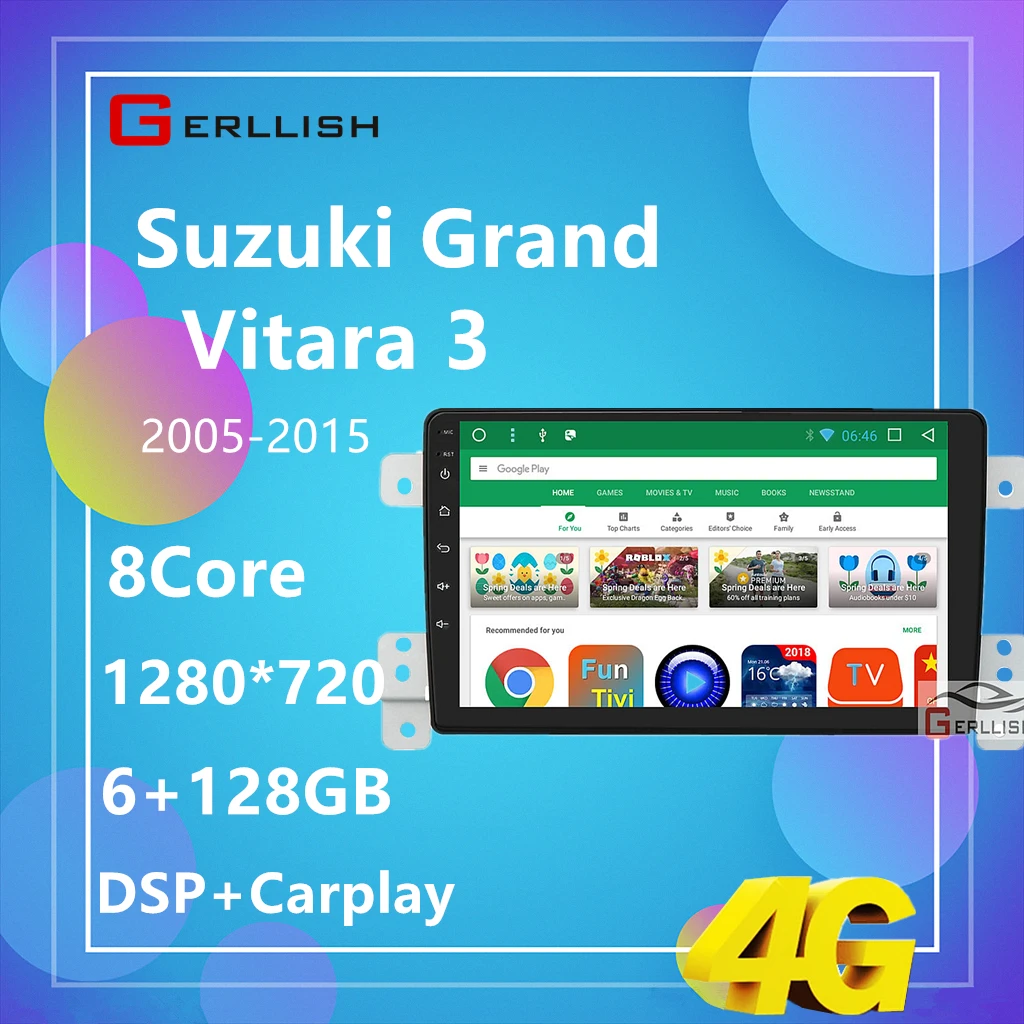 Gerllish android За Suzuki Grand Vitara 3 2005-2015 Стерео Радио Авто Мултимедиен Плейър GPS Навигация Без да се 2din 2 din dvd