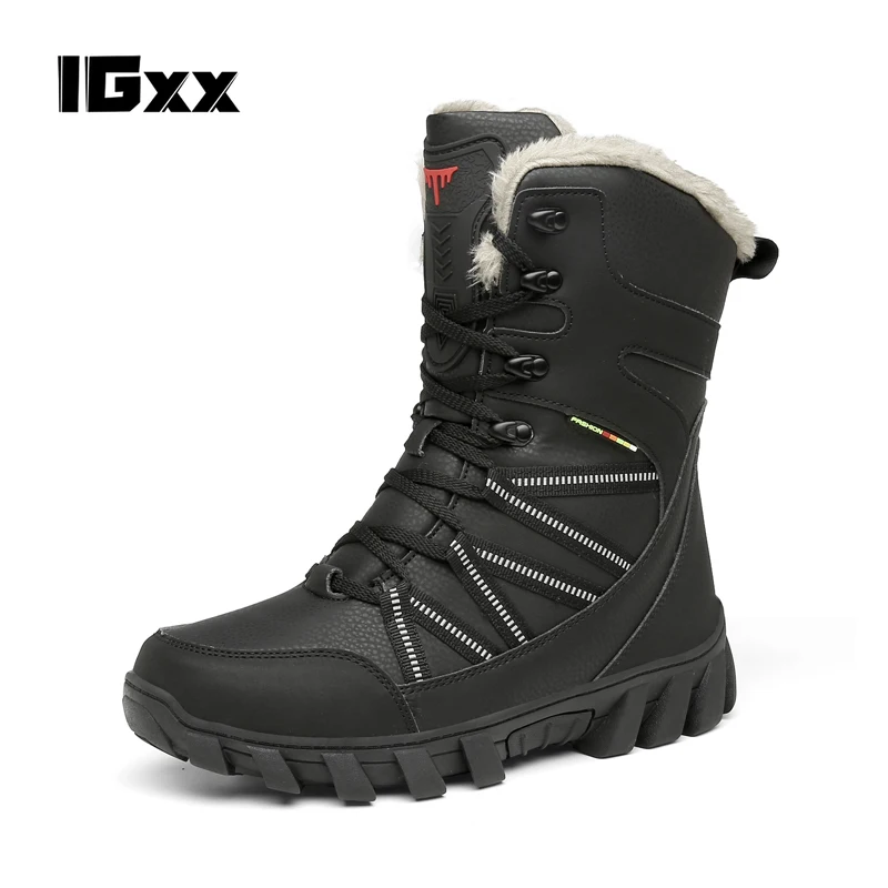IGxx/Зимни изолирана обувки; мъжки обувки; зимни топли обувки с висок берцем; Работна Мъжки Обувки; Непромокаеми зимни обувки; - Големи размери 6 ~ 13 botas