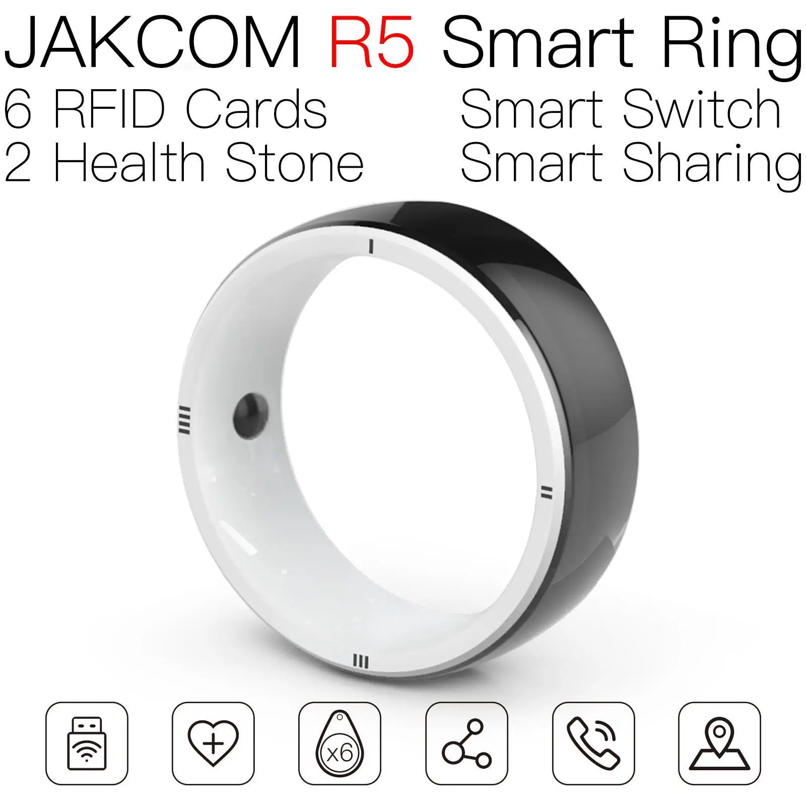 JAKCOM R5 Смарт-пръстен е по-добре, отколкото icopy em4305 125 khz перезаписываемое биостекло 23 мм rf id карта magstrip етикет rfid hf чип коректор