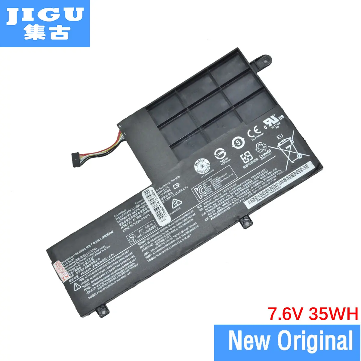 JIGU Оригинална Батерия за лаптоп L15C2PB1 L15L2PB1 L15M2PB1 За Lenovo За YOGA 510 510-14AST 7,6 V 35WH