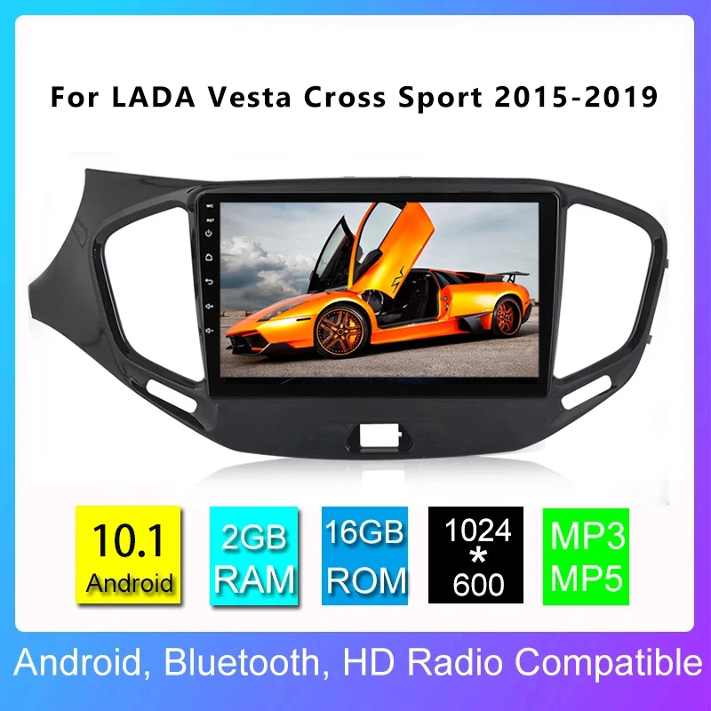 JOYINCAR 2 Din Радио Android 10,1 32 GB ROM + 2 GB RAM За LADA Vesta 2015-2019 WIFI Bluetooth GPS Навигация