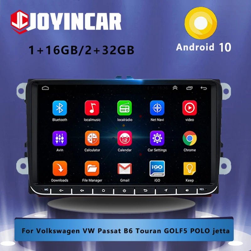 JOYINCAR Автомобилен Bluetooth Стерео Музикален Android 10 Автомобилен MP5 Плейър 9 Инча GPS Навигация Универсално Радио FM За Volkswagen