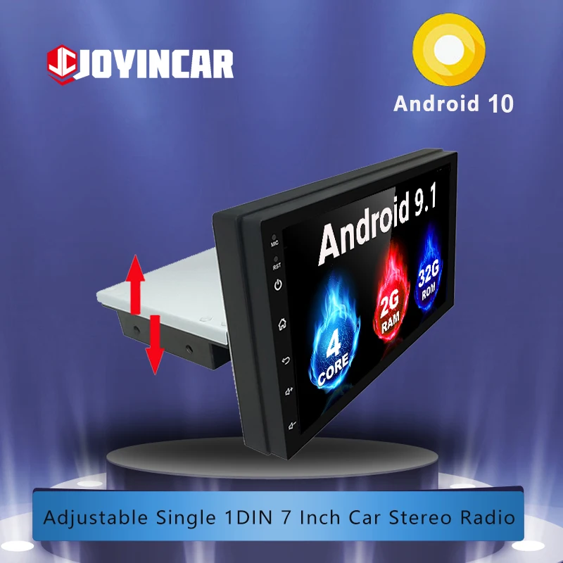 JOYINCAR Авторадио 1 din Автомагнитола Android 10 е Универсален Автомобилен GPS 7-инчов Сензорен Екран Автомобилен Мултимедиен Плеър-Рефлексен Връзка WIFI BT