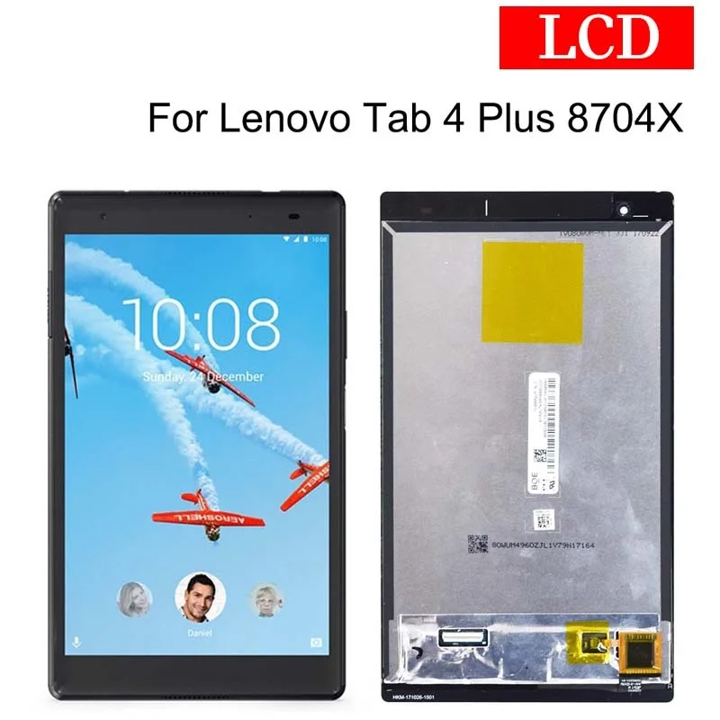 LCD дисплей за Lenovo Tab 4 Plus 8,0 см, 8704X TB-8704V TB-8704X TB-8704F TB-8704N TB-8704 LCD дисплей със сензорен екран в събирането на